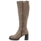 Women’s Khaki Heeled Boots Potocki SZ12861