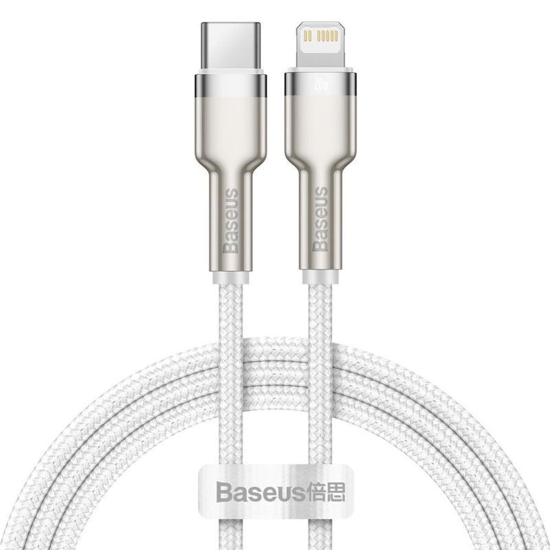 BASEUS USB-C LIGHTNING CAFULE PD CABLE 1M WHITE In preparation Your Sports Performance