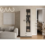Display cabinet S6 SOHO 80x41x192 cashmere+black Bufety i witryny/Bufety i witryny na drewnianej podstawie Your Sports Performance