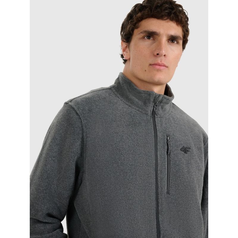 Men's Regular Fit Fleece Jacket with Stand-Up Collar 4F 4FRMM00TFLEM435-23M