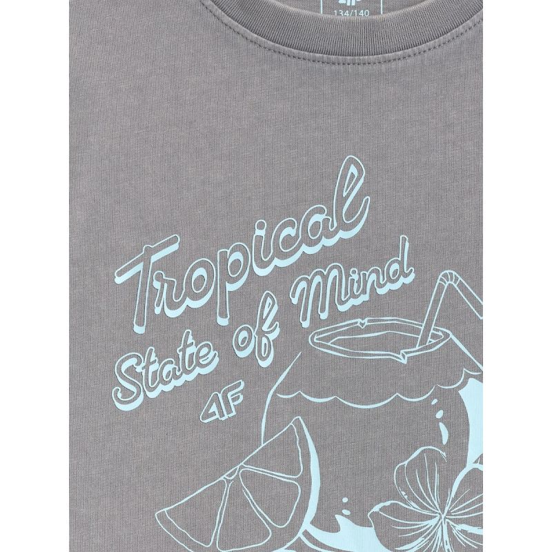 Girls' cotton T-shirt 4F 4FJRSS26TTSHF3983-25S
