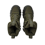 Lee Cooper Women’s Khaki Winter Boots, Warm-Lined Ankle Boots with Zip