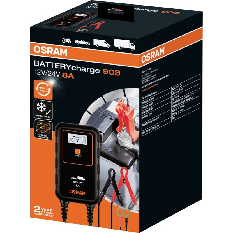 Battery Charge 908 Battery Charger Elektryka samochodowa/Prostowniki Your Sports Performance
