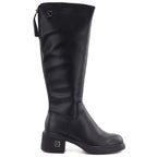 Women's leather ankle boots, black, Vinceza FIO27-67056