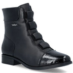 Rieker 77053-00 comfortable black women's leather ankle boots