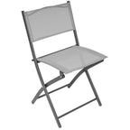 BALCONY FURNITURE SET ROUND TABLE AND 2 FOLDING CHAIRS GRAY Home and Garden/Garden Your Sports Performance