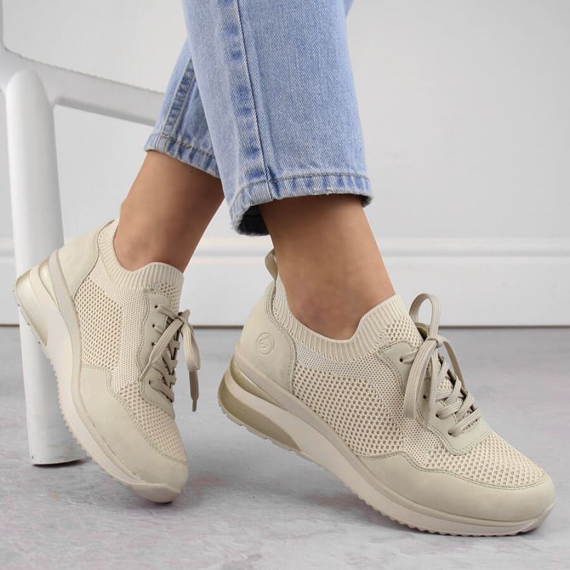 Comfortable Remonte W RKR693 beige sports shoes Footwear/Lifestyle/Rieker Your Sports Performance