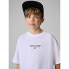 Boy's loose T-shirt with print 4F 4FJRSS26TTSHM3835-10S