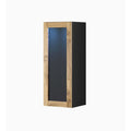 VIGO '90' display cabinet, glass 90/35/32, black/wotan oak Bufety i witryny/Bufety i witryny na drewnianej podstawie Your Sports Performance