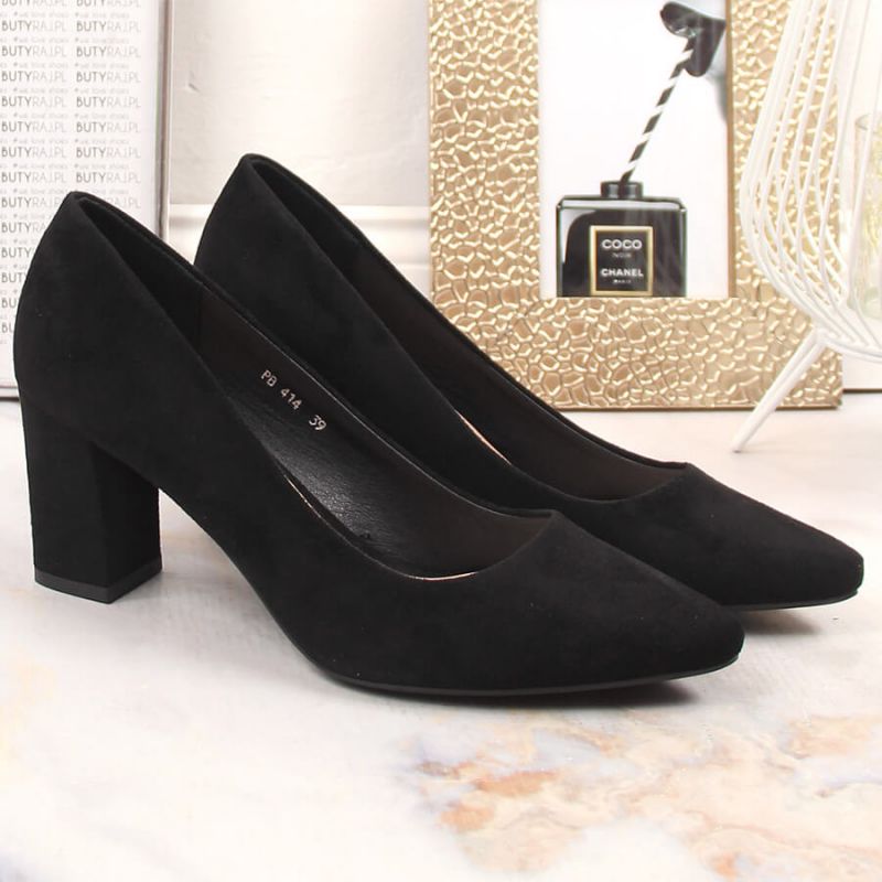 Suede pumps on the post Sergio Leone W SK403A black Footwear/Lifestyle/Sergio Leone Your Sports Performance