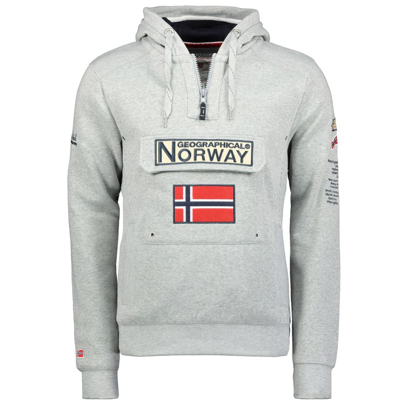 Men’s Sweatshirt Geographical Norway GYMCLASS BGREY DB GTX MEN 054 (WW2844H/GN-BLENDED GREY)