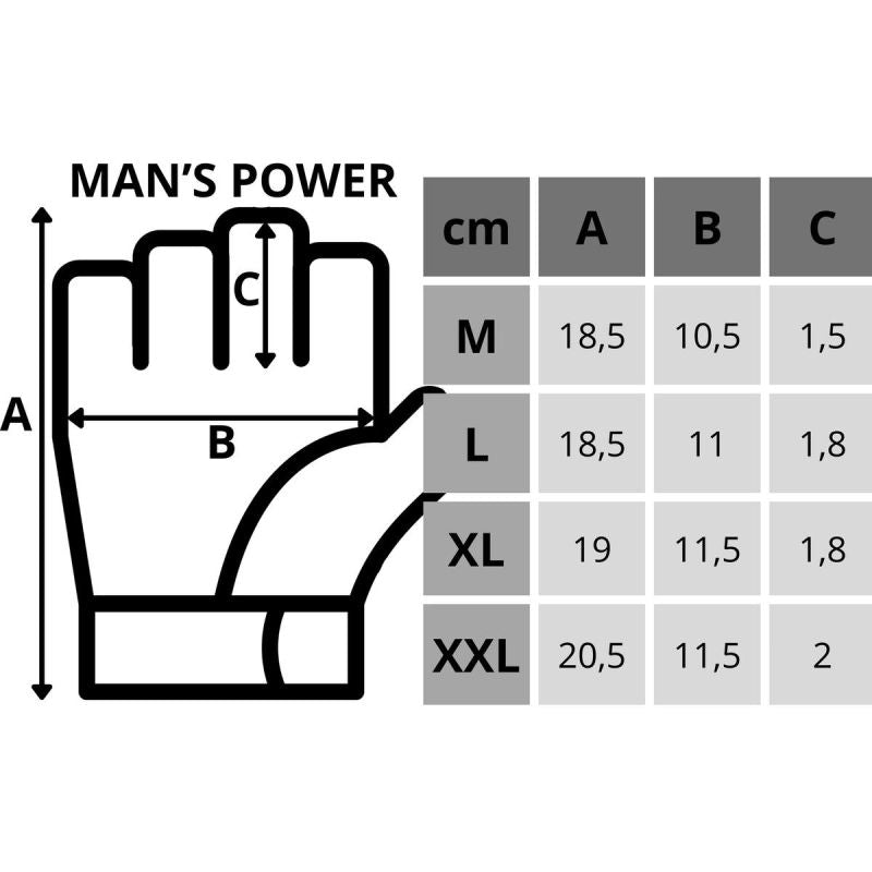 MAN'S POWER R.XXL ENERO FIT FITNESS GLOVES Clothing Your Sports Performance