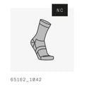 POC Cadence Road Long Sock Cycling Socks Gray