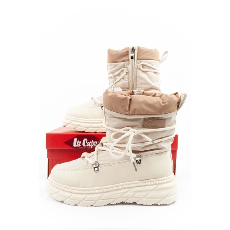 Lee Cooper women's winter hiking shoes, insulated, beige and cream Lee Cooper