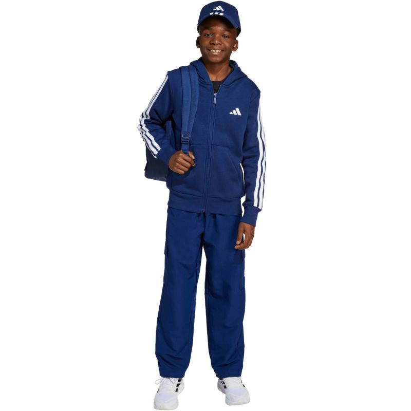 adidas Essentials Full-Zip Navy Blue Kids' Sweatshirt JY4980