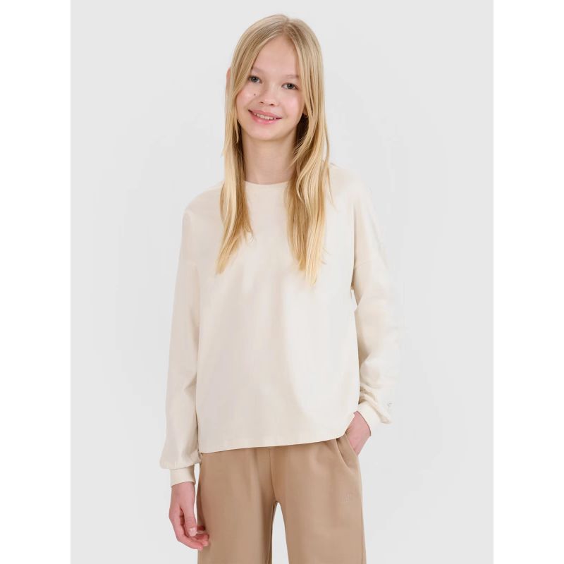 Longsleeve oversize smooth girls 4F 4FJWSS25TLONF377-12S *Kategoria tymczasowa Your Sports Performance