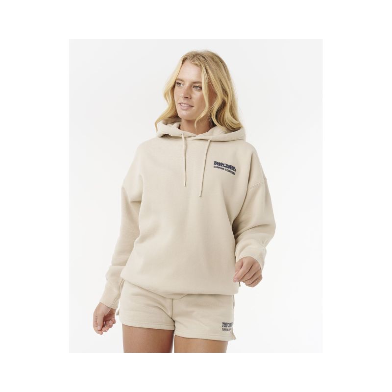 RIP CURL Surf Puff Heritage Hoodie Beige