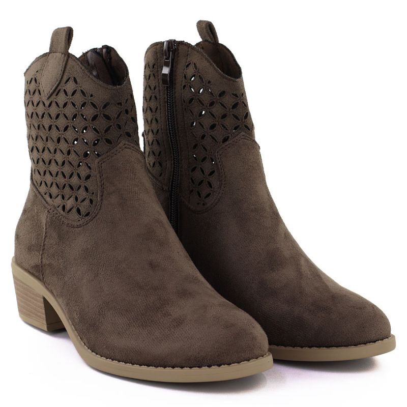 Women's openwork brown cowboy boots Jezzi RMR2353-16 To be categorized Your Sports Performance