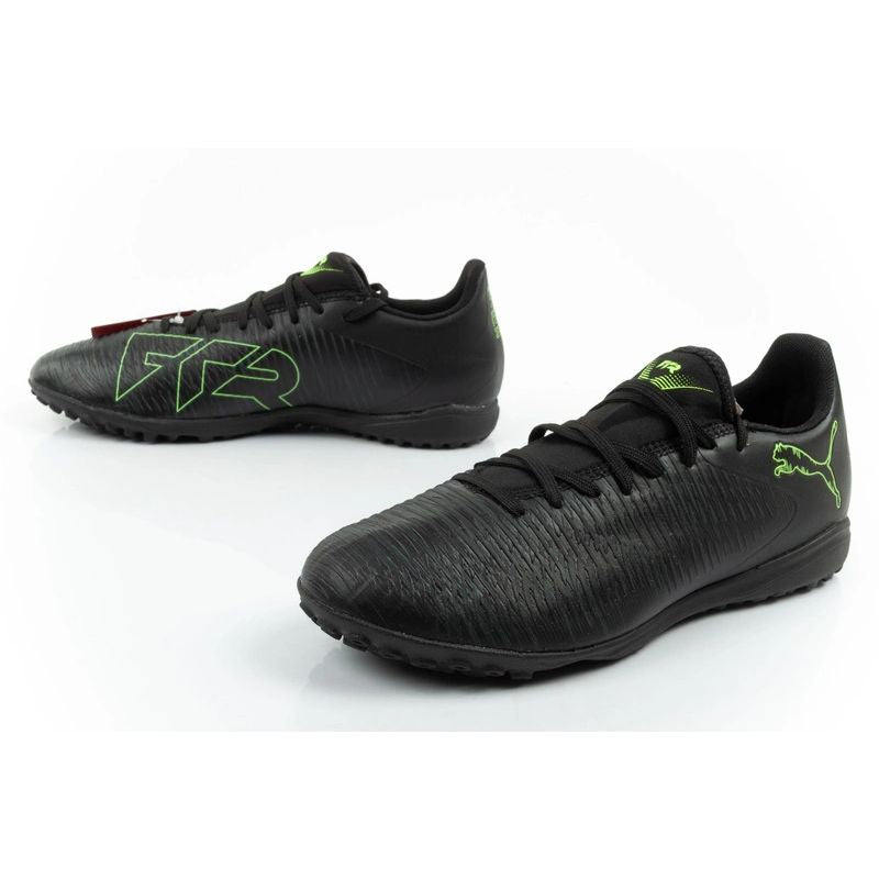 Puma men's sports shoes Future 8 Play TT turf football shoes black green Puma