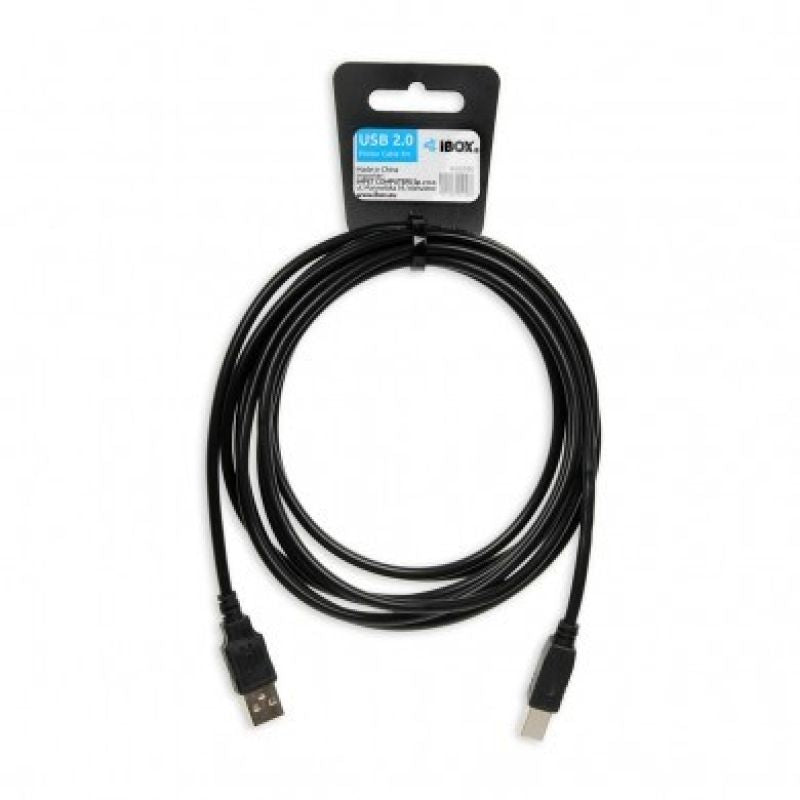 IBOX USB 2.0 AB M/M 3M cable PRINTER IKU2D30 (USB 2.0 type AM - USB 2.0 type BM; 3m; black) Kable i adaptery/Kable USB Your Sports Performance