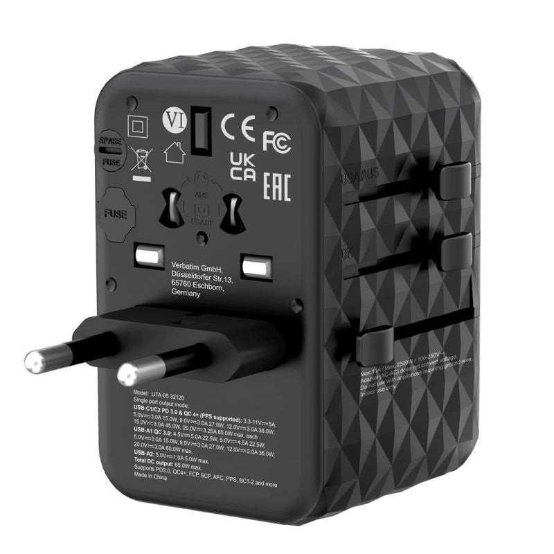 GAN III UNI.TR.CHARG UTA-05 65W/2XUSB-C QC 4+ /2 XUSB-A Kable i adaptery/Adaptery, przejściówki Your Sports Performance