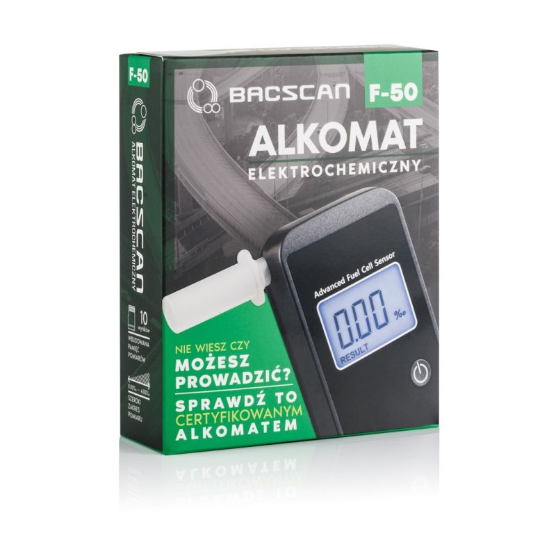 BACscan F-50 electrochemical breathalyzer Elektronika i akcesoria/Alkomaty Your Sports Performance