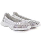 Women's leather openwork shoes, white, S.Barski 7036 S.Barski