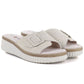 Women's beige leather wedge sandals S.Barski 7002 S.Barski