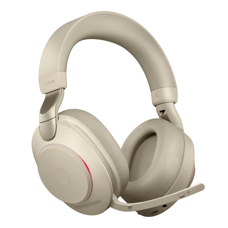 Jabra Evolve2 85 UC Stereo Link380a Over-Ear Headphones, Beige + Stand In preparation Your Sports Performance