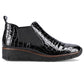 Rieker W R474 snakeskin leather ankle boots black