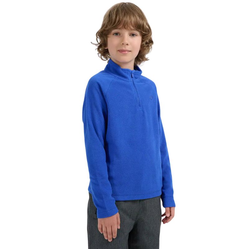 Boy's fleece sweatshirt 4F M058 cobalt 4FJWAW25UFLEM058 36S In preparation Your Sports Performance