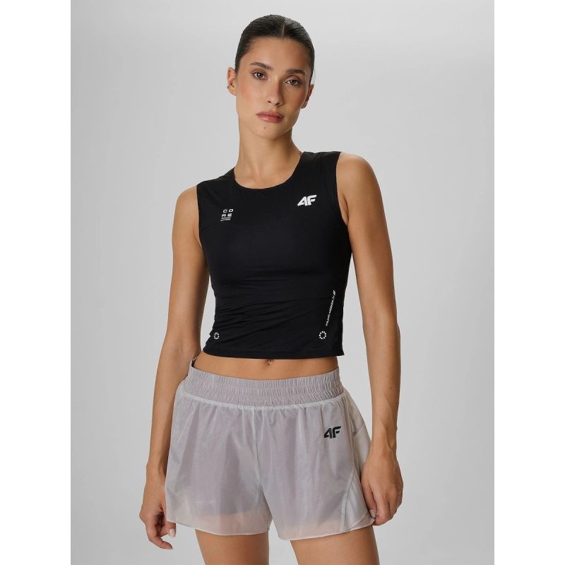 Women's quick-drying training crop top 4F 4FRAW26TFSLF1271-20S