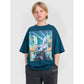 Boy's oversize printed T-shirt 4F 4FJRAW25TTSHM3061-46S *Kategoria tymczasowa Your Sports Performance