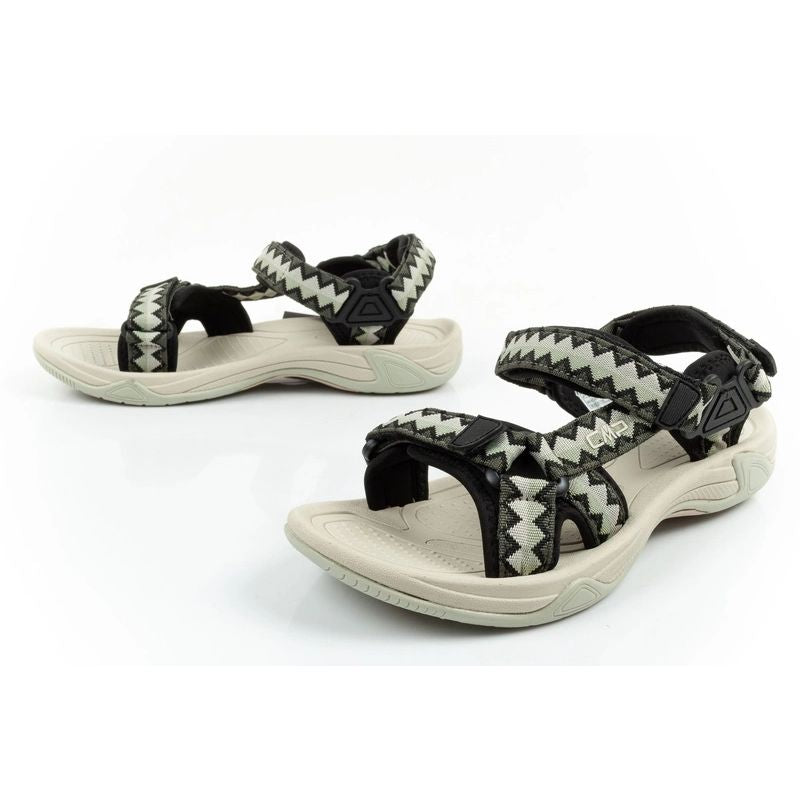 CMP Hamal women's sandals with Velcro fastening and trekking sole, green CMP