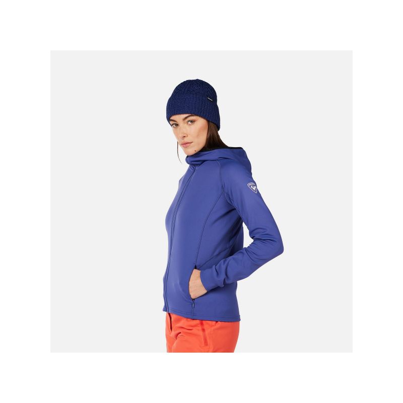 ROSSIGNOL Women's Sweatshirt W Mid Layer Thin Fz Blue