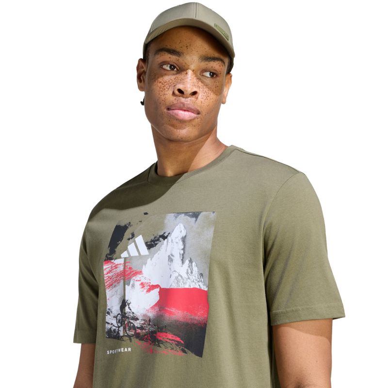 Men's adidas Memories of Sport Outdoor Graphic T-shirt khaki KC7098