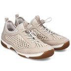 Women's comfortable openwork shoes, beige, Rieker 55960-60 Rieker