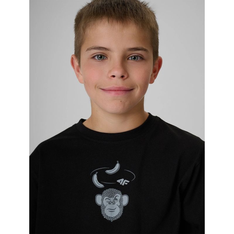 Boy's loose T-shirt with print 4FJRSS26TTSHM4276-20S