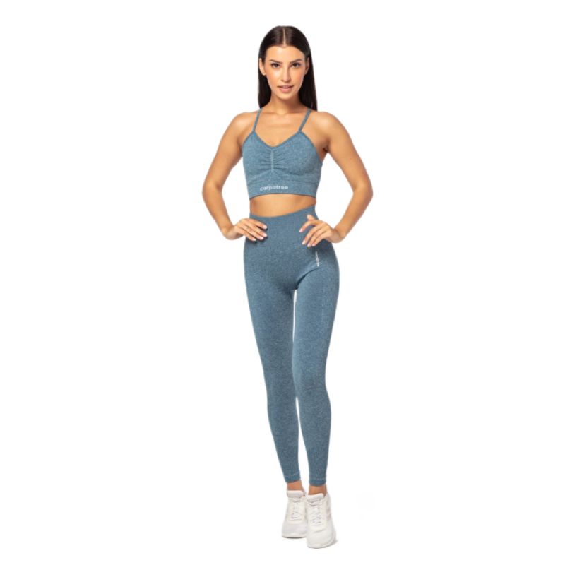 Carpatree Allure Blue Melange Seamless Sports Bra - CP-ASB-BM-BLUE Odzież/Odzież na co dzień Your Sports Performance