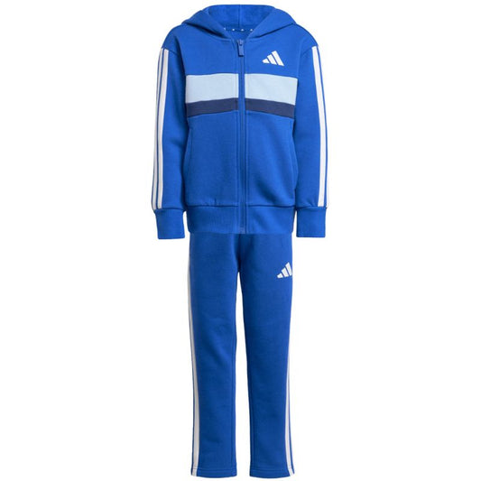 adidas Seasonal Essentials Tiberio 3-Stripes Fleece Tracksuit for Kids Blue JC7488 In preparation Adidas