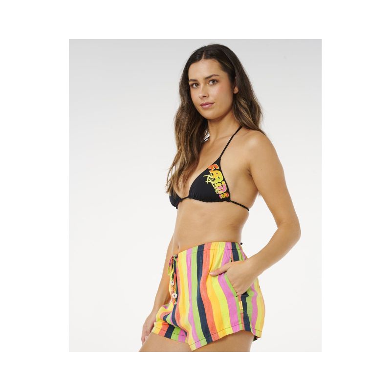 RIP CURL Neon Stripe Beach Short women's shorts, multicolor