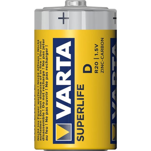 VARTA Superlife R20 D zinc-carbon battery pack (Zn-C; x 2) Baterie, akumulatorki i ładowarki/Baterie Your Sports Performance