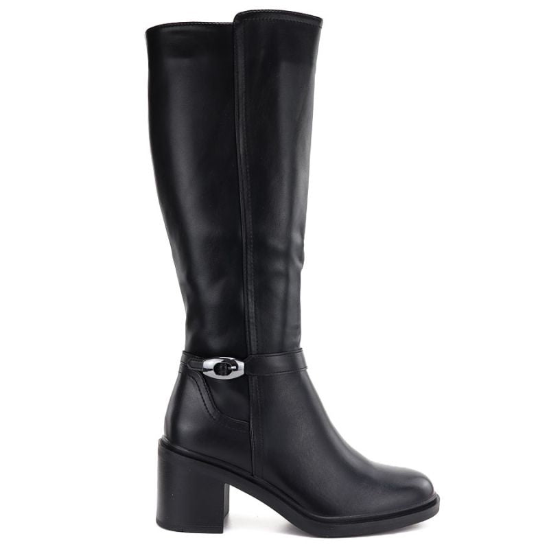 Sergio Leone KZ-14 black insulated high-heeled boots