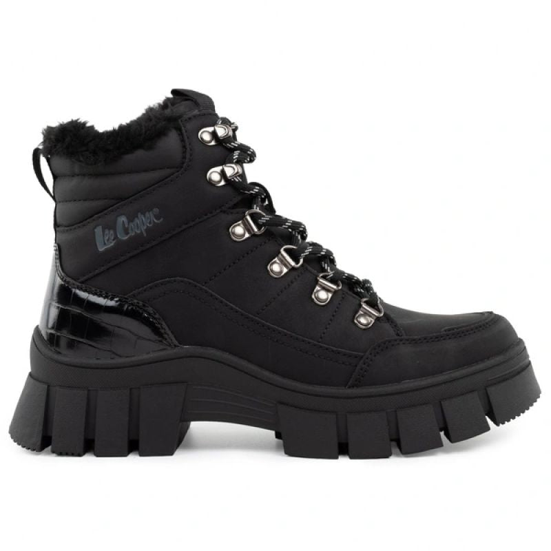 Lee Cooper Women’s Winter Boots, Black Insulated Ankle Boots