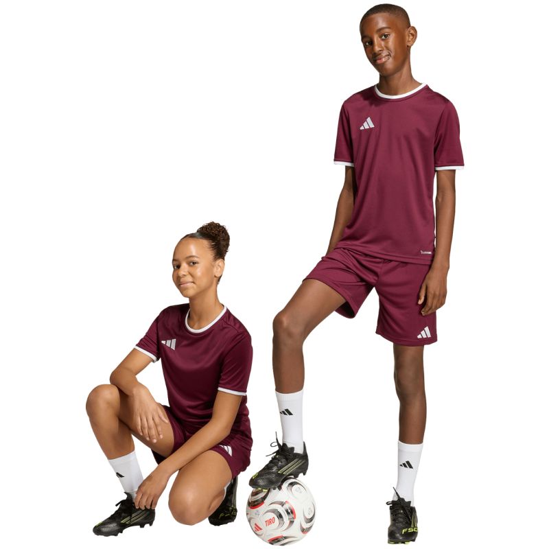 adidas Entrada 26 burgundy kids' shorts JZ6527 To be categorized Your Sports Performance