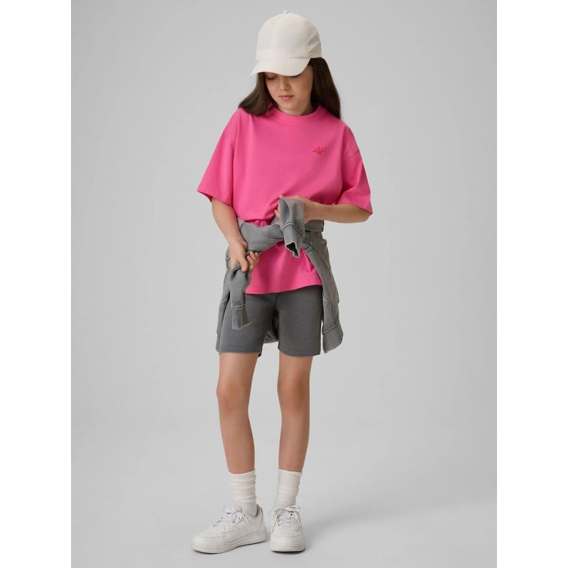 Girls' loose plain T-shirt 4F 4FJRSS26TTSHF3984-54S
