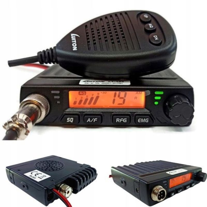 CB Radio LUITON LT-198 Mini ASQ 12V/24V with cigarette lighter plug AM FM Elektronika i akcesoria/CB Radia Your Sports Performance
