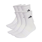 adidas Cushioned Crew Essentials Socks 6-Pack, White KE5498