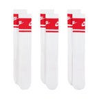 Nike Everyday Elevated Crew Socks 3 Pairs White and Red IM7949 900