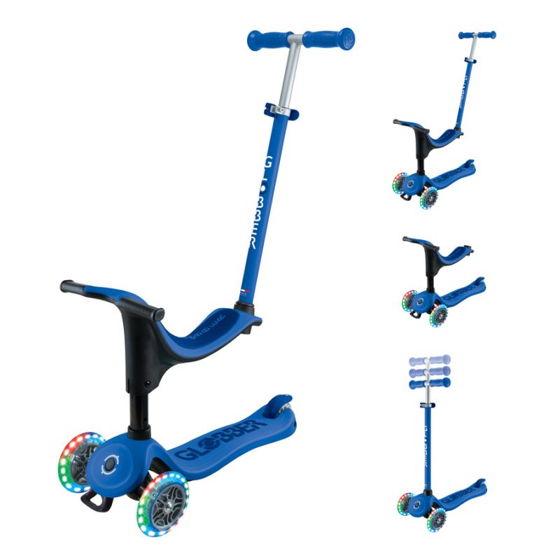 Scooter with seat GO•UP SPORTY LIGHTS (452-600-4 S) Accessories/Skating/Hulajnogi/Traditional/For kids/Globber Your Sports Performance